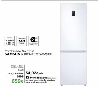 El Corte Inglés Frigorífico combinada samsung promoção
