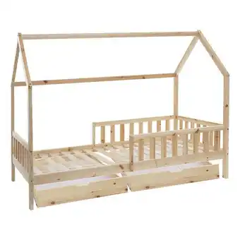 Hôma Cama montessori natural com 2 gavetas promoção
