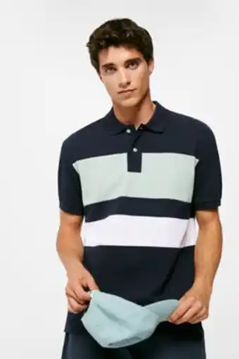 Polo piqué oxford blocos