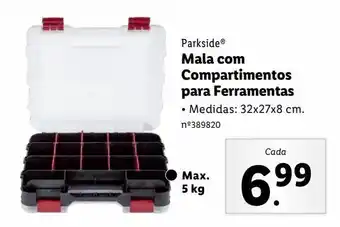Lidl Mala de ferramentas parkside promoção