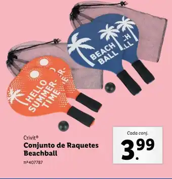 Lidl Raquetes de praia promoção