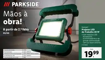 Lidl Projetor parkside promoção