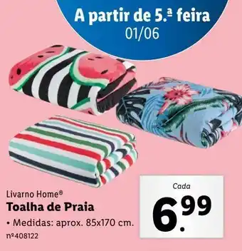 Lidl Toalha de praia promoção