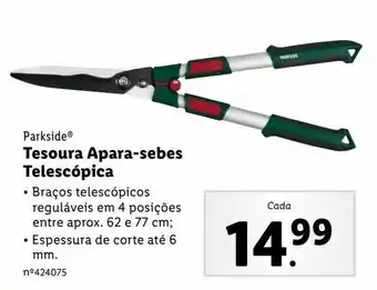 Lidl Tesoura parkside promoção