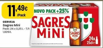 Cerveja sagres mini