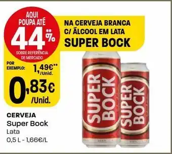 Intermarché Lata de cerveja super bock promoção