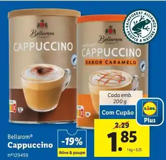 Lidl Capuccino bellarom promoção