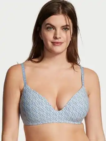Victorias Secret Cotton lightly lined wireless bra promoção