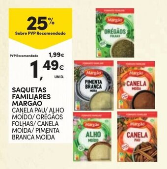 Continente SAQUETAS FAMILIARES MARGÃO promoção