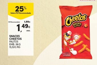 SNACKS CHEETOS PALITOS EMB.: 96 G