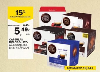 Continente CÁPSULAS DOLCE GUSTO VÁRIOS SABORES EMB.: 16 CÁPSULAS promoção