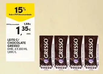 LEITE C/ CHOCOLATE GRESSO EMB.: 4 X 200 ML