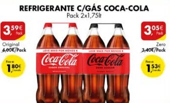 Pingo Doce REFRIGERANTE C/GÁS COCA-COLA Pack 2x1,75lt promoção