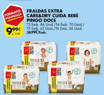 Pingo Doce FRALDAS EXTRA CARE&DRY CUIDA BEBÉ PINGO DOCE promoção