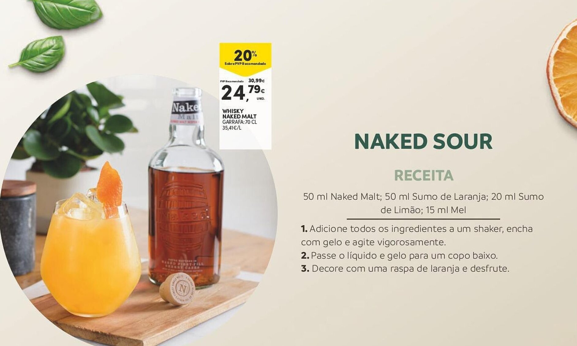 Promo O Whisky Naked Malt Garrafa Cl Em Continente