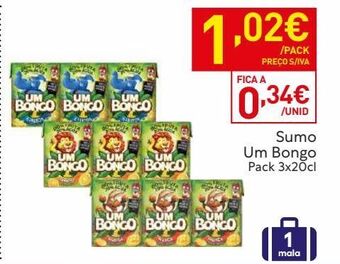 Recheio Sumo um bongo promoção