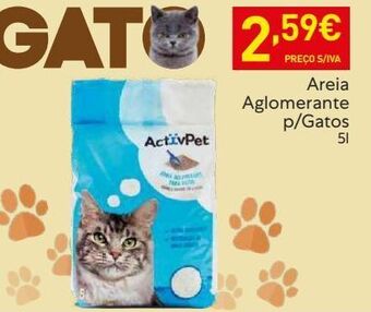 Areia para gato activpet