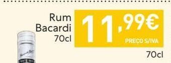 Recheio Rum bacardi promoção