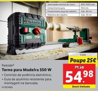 Lidl Ferramentas elétricas parkside promoção