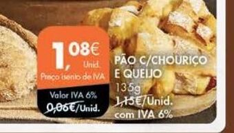 Pingo Doce Pão c/chourico promoção