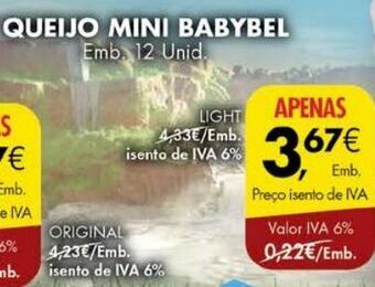 Pingo Doce Queijo mini babybel promoção