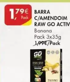 Pingo Doce Barra com amendoim raw go active promoção