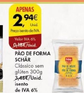 Pingo Doce Pão de forma schar promoção