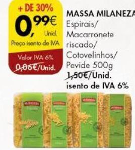 Pingo Doce Massas milaneza promoção