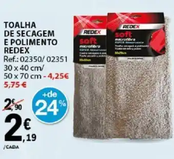 TOALHA DE SECAGEM E POLIMENTO REDEX Ref.: 02350/ 02351 30 x 40 cm