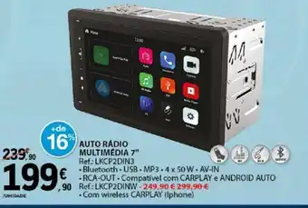 AUTO RADIO MULTIMÉDIA 7"