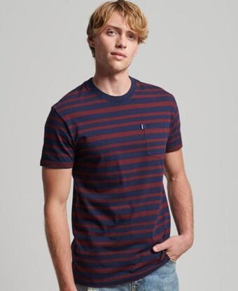 Organic cotton essential logo stripe t-shirt