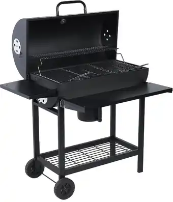 Barbecue carvão c/ rodas e tampa garden star