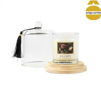 Vela perfumada com campânula de vidro