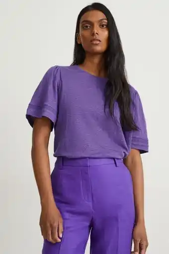 C&A Linen t-shirt promoção