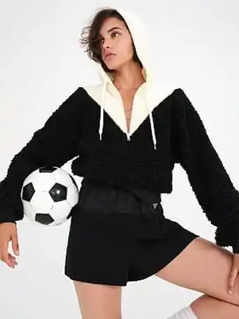 Sherpa cropped pullover