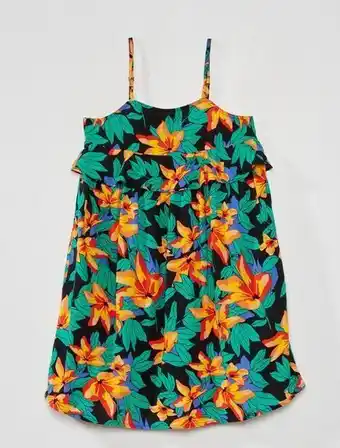 Vestido com alças finas e estampado de fantasia