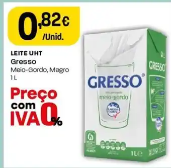 Intermarché LEITE UHT Gresso Meio-Gordo, Magro 1 L promoção