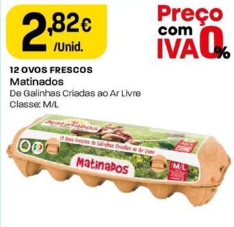 Intermarché 12 OVOS FRESCOS Matinados promoção