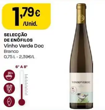 SELECÇÃO DE ENÓFILOS Vinho Verde Doc 0.75L