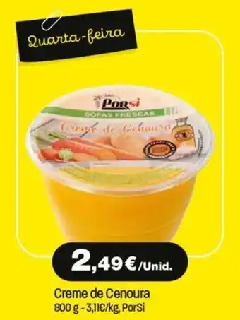 Intermarché Creme de Cenoura 800 g promoção