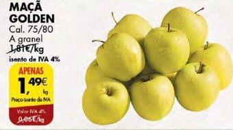 Pingo Doce MAÇÃ GOLDEN Cal. 75/80 A granel promoção