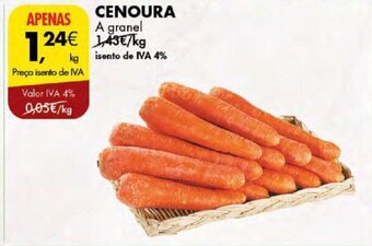 Pingo Doce CENOURA A granel promoção