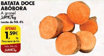 Pingo Doce BATATA DOCE ABÓBORA A granel promoção