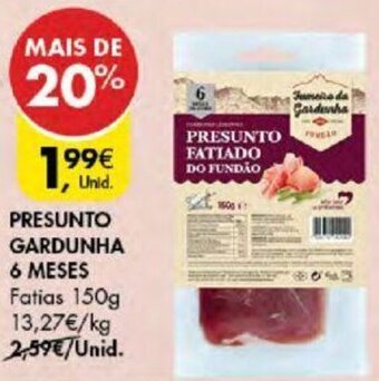 Pingo Doce PRESUNTO GARDUNHA 6 MESES Fatias 150g promoção