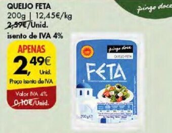 Pingo Doce QUEIJO FETA 200g promoção