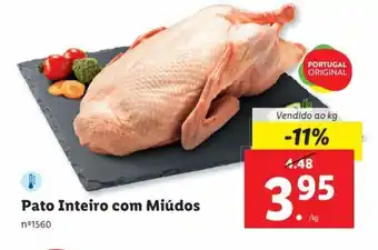 Lidl Pato Inteiro com Miúdos promoção