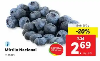 Lidl Mirtilo Nacional promoção