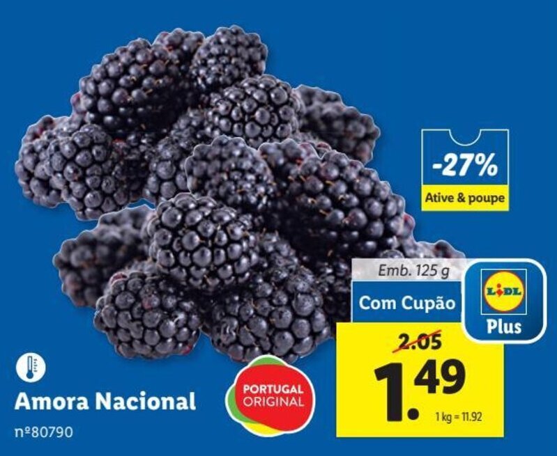 Promoção Amora Nacional em Lidl