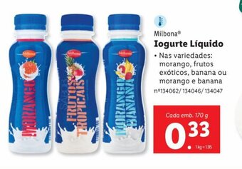 Lidl Milbona® Iogurte Líquido promoção