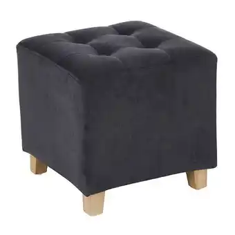Puff leandre cinza escuro efeito capitonê